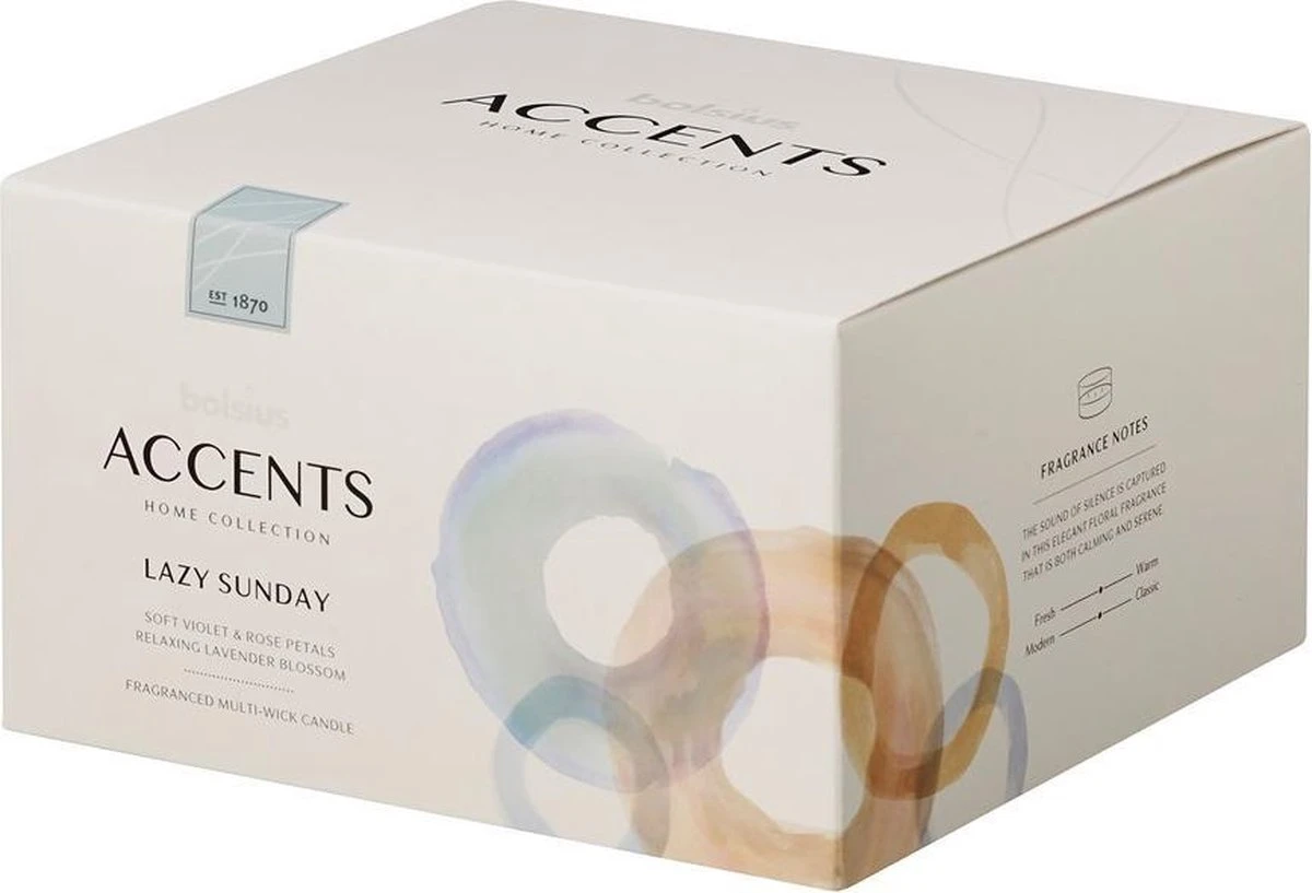 Bolsius Accents - Geurkaars -Lazy Sunday - Multi Lont 7 Bolsius Accents - Geurkaars -Lazy Sunday - Multi Lont - Afbeelding 5