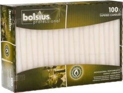 100 Stuks Bolsius Gotisch Ivoor Dinerkaarsen 240/23 (7 Uur) -Bolsius 1200x906