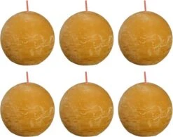 Bolsius Bolkaarsen Shine 6 St Rustiek 76x190 Mm Honinggeel