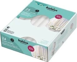 Bolsius - Kroonkaarsen - Wit - 24 Stuks