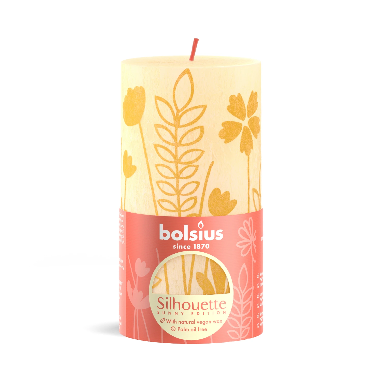 Bolsius Silhouette Stompkaars Botergeel Met Print 130x68 Mm 3 Bolsius Silhouette Stompkaars Botergeel Met Print 130x68 Mm