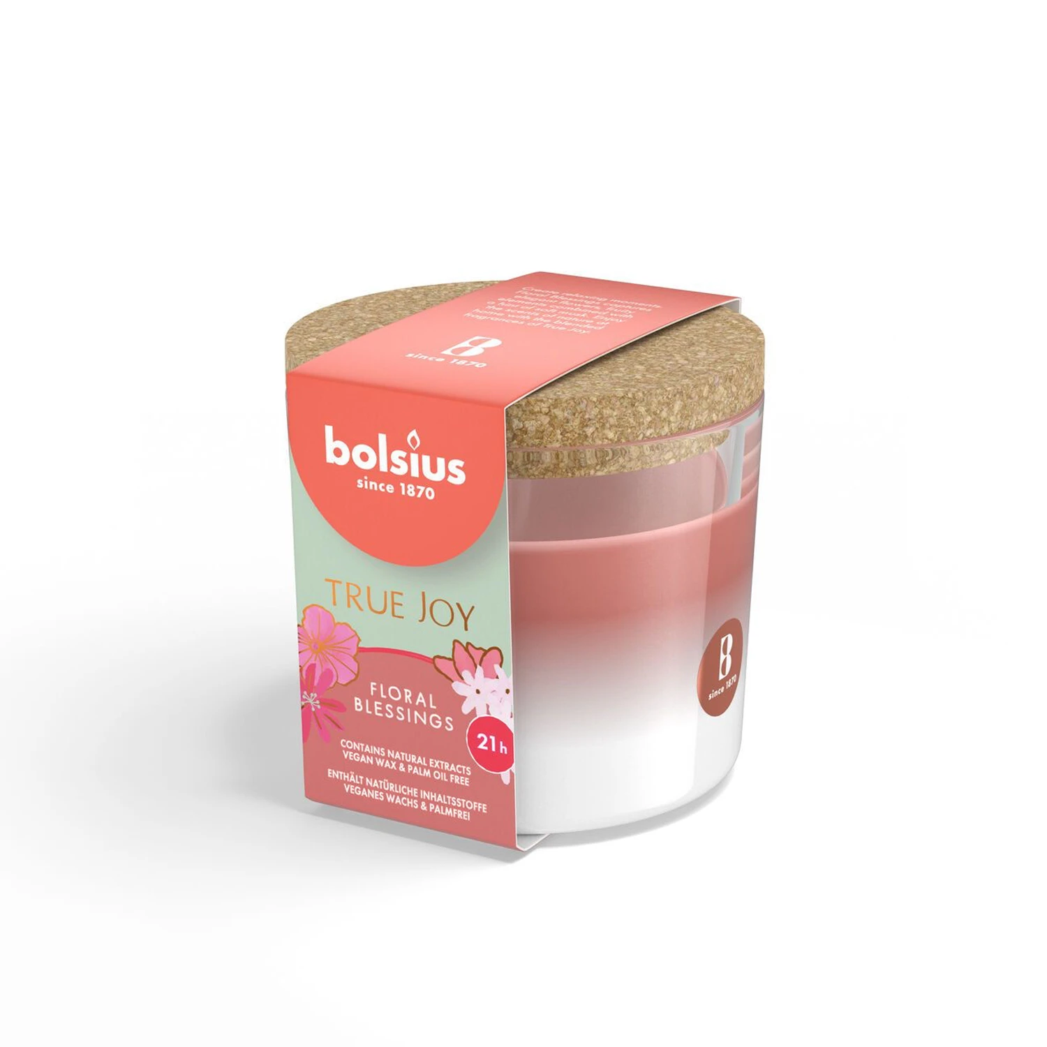 Bolsius True Joy Geurglas Met Kurk Floralblessings 66x83 Mm 4 Bolsius True Joy Geurglas Met Kurk Floralblessings 66x83 Mm - Afbeelding 2