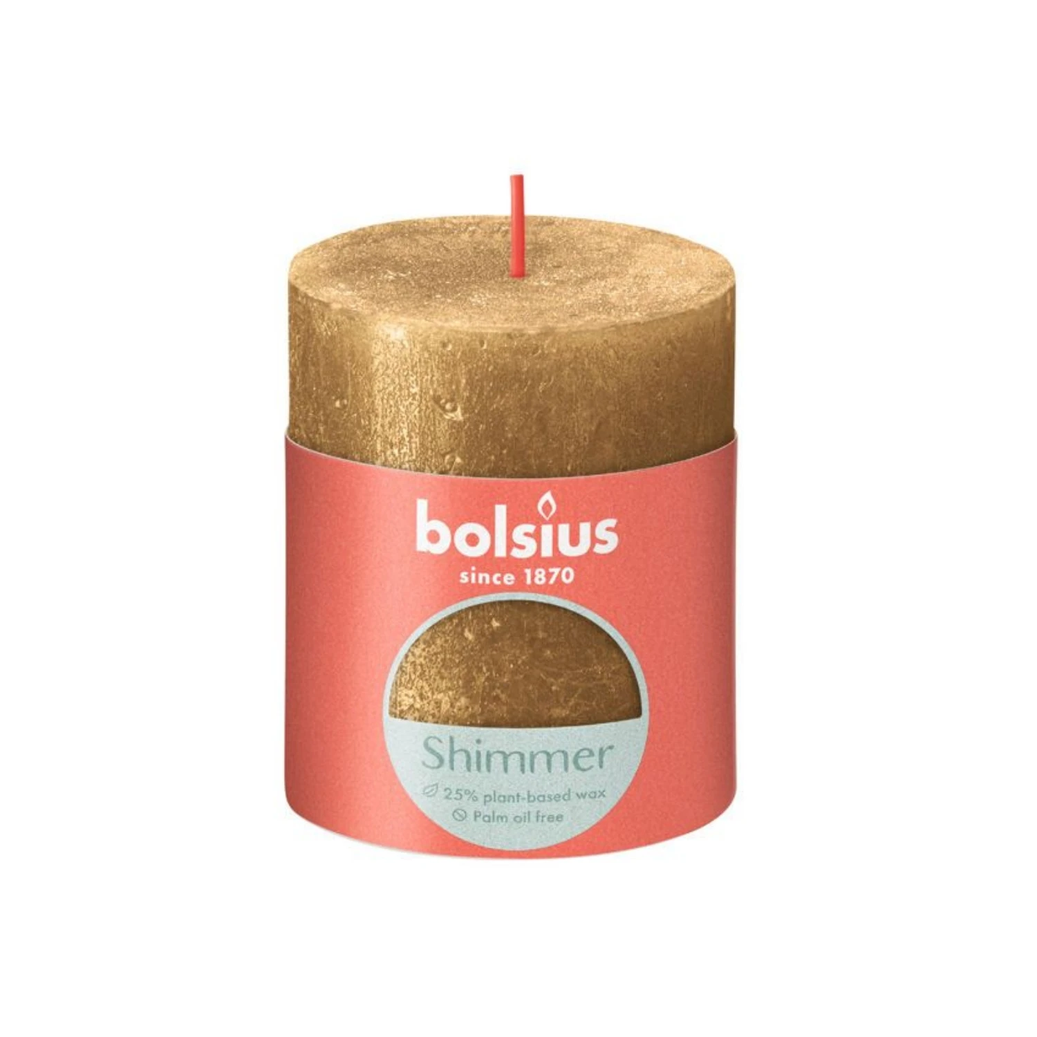 Bolsius Stompkaars Rustiek 8 X 6,8 Cm Shimmer Gold