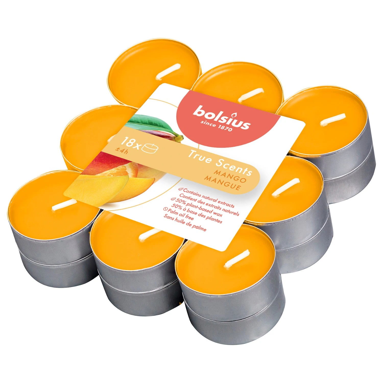 Bolsius Geurtheelichten 4u True Scents Mango 3 Bolsius Geurtheelichten 4u True Scents Mango
