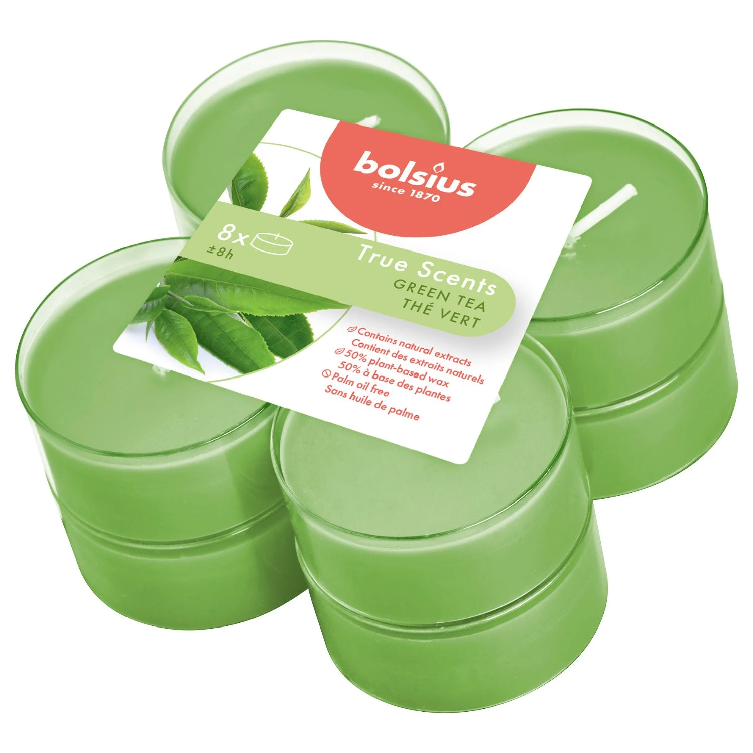 Bolsius Maxilichten True Scents Green Tea 8 Stuks 8 Uur 3 Bolsius Maxilichten True Scents Green Tea 8 Stuks 8 Uur