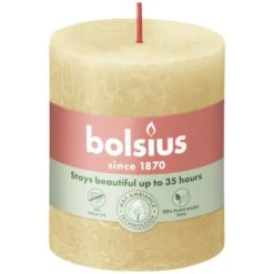 Bolsius Stompkaars Rustiek 8 X 6,8 Cm Oat Beige