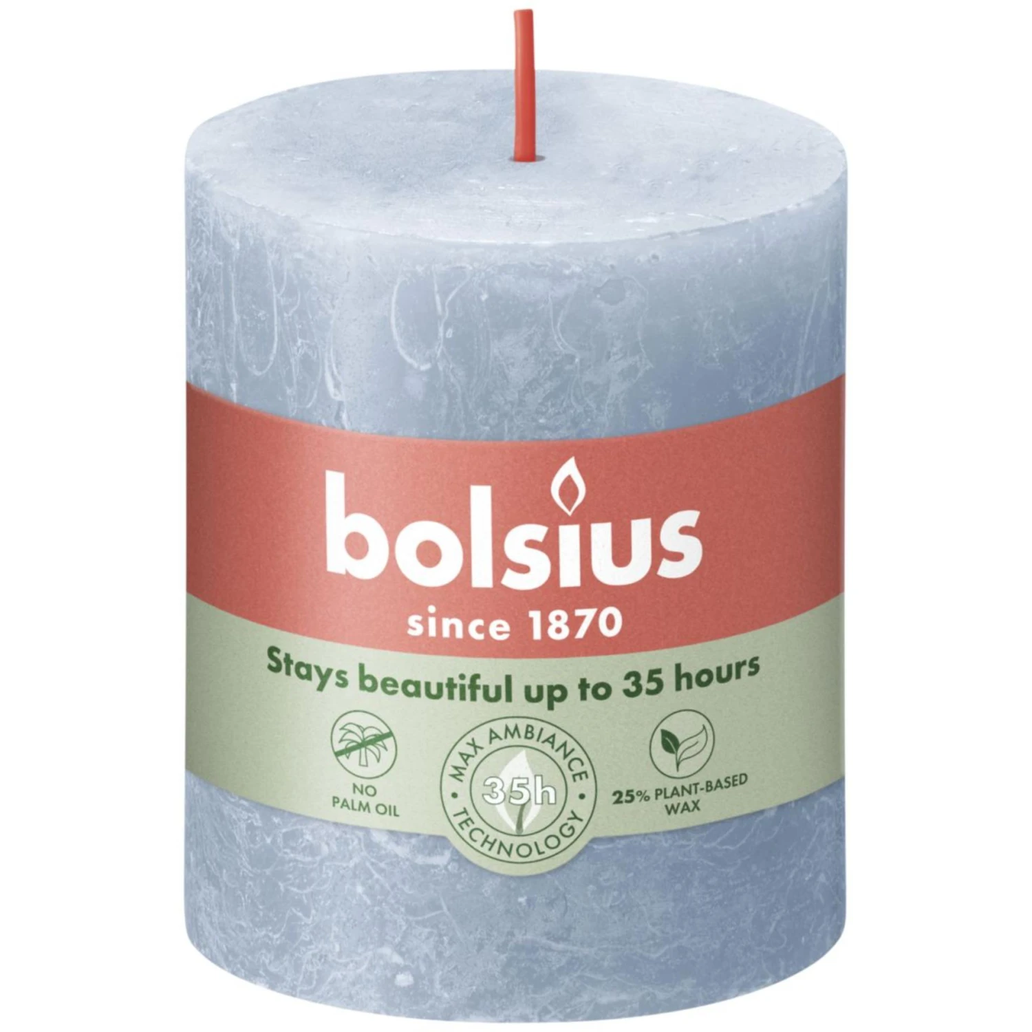 Bolsius Stompkaars Rustiek 8 X 6,8 CmSky Blue 3 Bolsius Stompkaars Rustiek 8 X 6,8 CmSky Blue