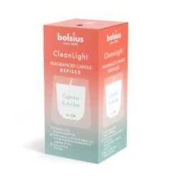 Bolsius Navulling Clean Light Pack 2 Cypress / Amber