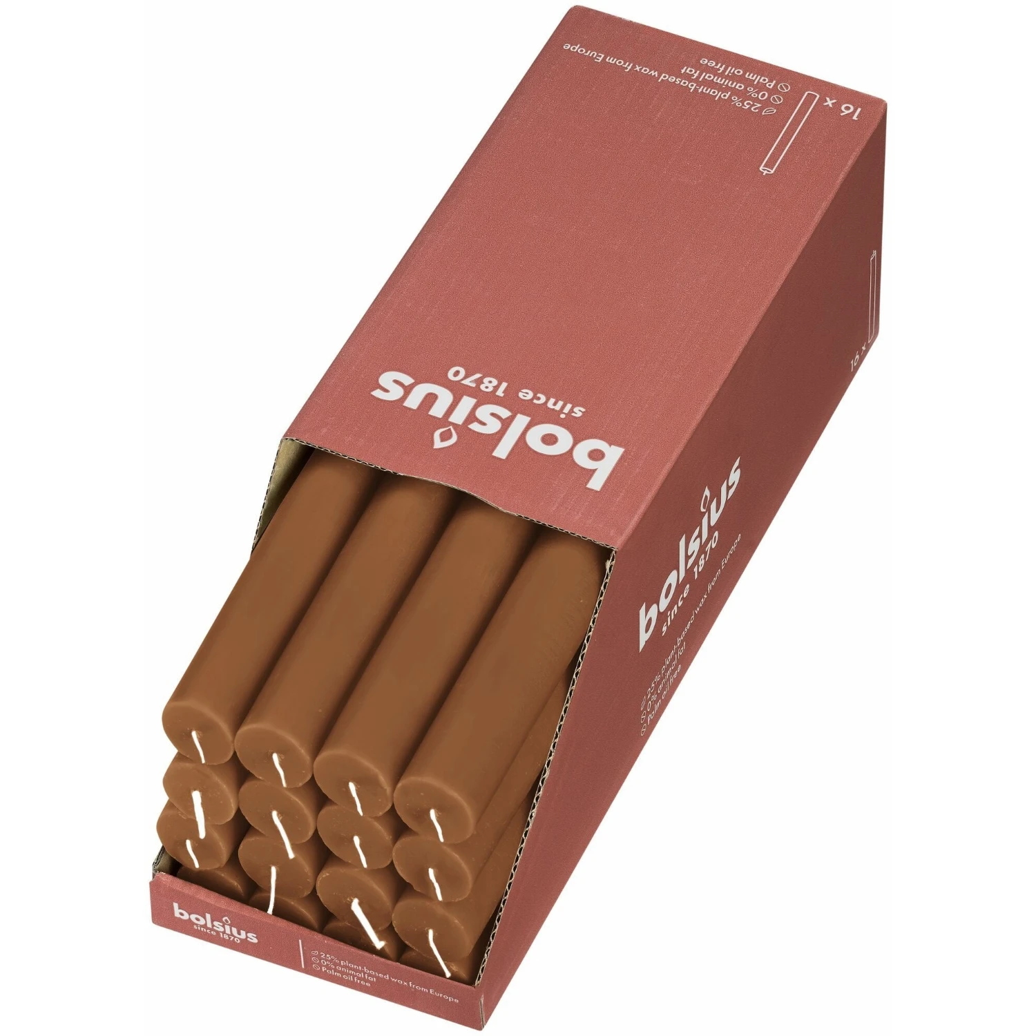 Bolsius Dinerkaars Rustiek Kruidig Bruin 3 Bolsius Dinerkaars Rustiek Kruidig Bruin