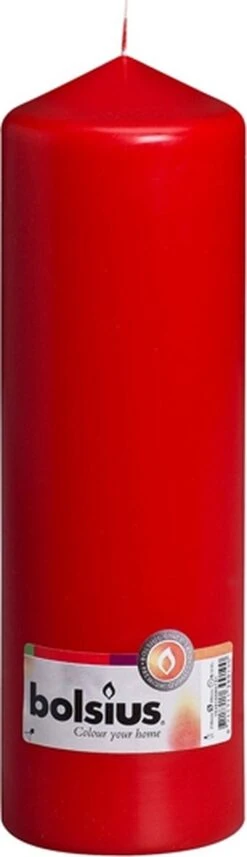 Bolsius Rood Stompkaars 250/80 (122 Uur)
