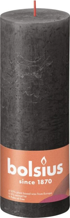 Bolsius - Rustieke Kaars - 4 Stuks - Antraciet - 19cm 10 Bolsius - Rustieke Kaars - 4 Stuks - Antraciet - 19cm -Bolsius 387x1200 5