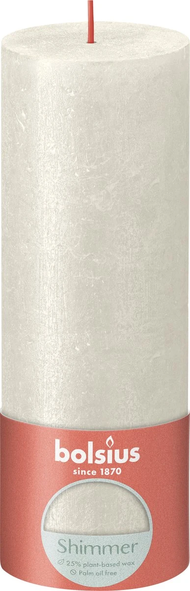 Bolsius - Rustieke Kaars Shimmer - 4 Stuks - Metallic - Ivoor - 19cm 6 Bolsius - Rustieke Kaars Shimmer - 4 Stuks - Metallic - Ivoor - 19cm - Afbeelding 4