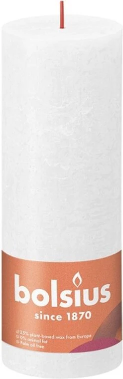 Bolsius - Rustieke Kaars - 4 Stuks - Wit - 19cm -Bolsius 390x1200