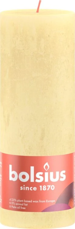 Bolsius - Rustieke Kaars - 4 Stuks - Licht Geel - 19cm - Paasdecoratie -Bolsius 395x1200 1