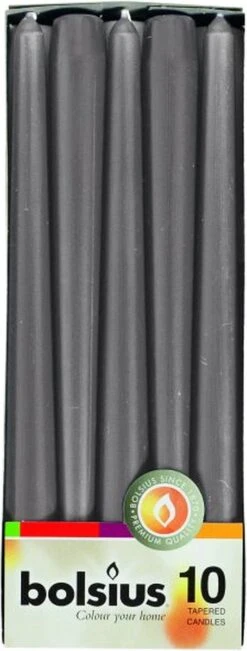 Bolsius Huishoudkaars Warm Grijs Ø24 Mm - Hoogte 24,5 Cm - P/10