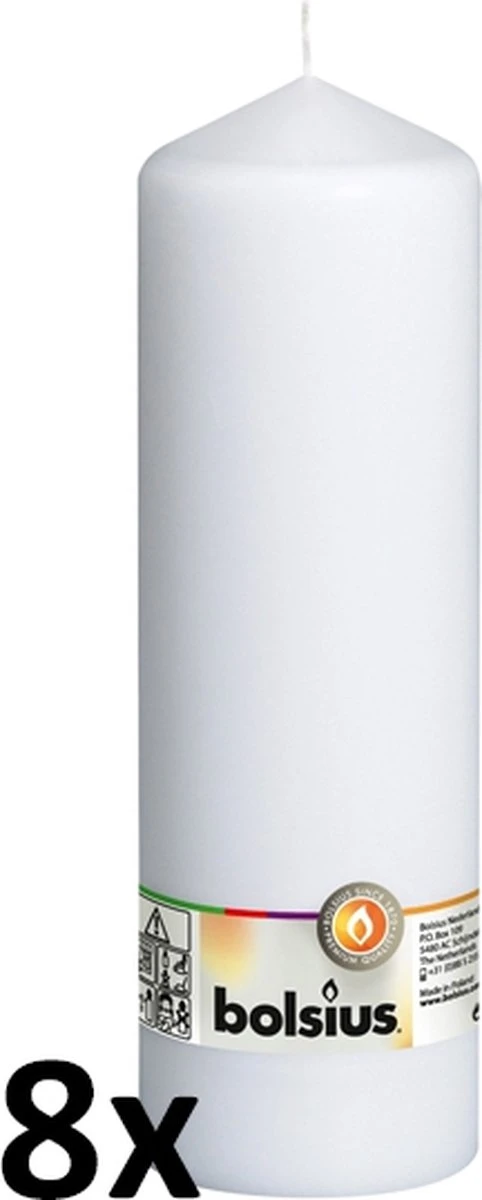 Bolsius Stompkaars 250/80 Wit (per 8 Stuks) 6 Bolsius Stompkaars 250/80 Wit (per 8 Stuks) - Afbeelding 4