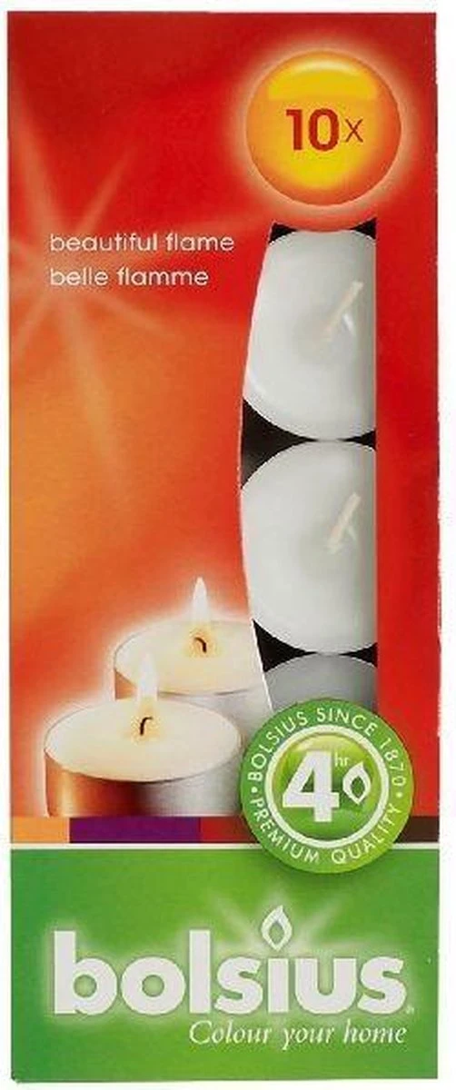 Bolsius Waxinelichtjeshouder Waxinelichtjes 4 Uur 10 Wit 3 Bolsius Waxinelichtjeshouder Waxinelichtjes 4 Uur 10 Wit