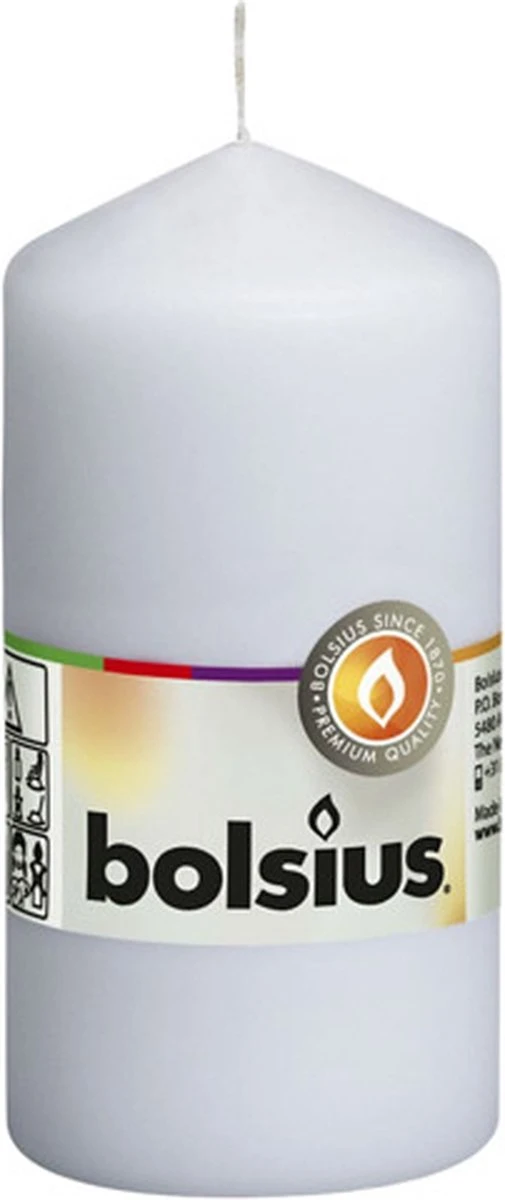 Bolsius Witte Stompkaarsen 120/60 (33 Uur) 4 Bolsius Witte Stompkaarsen 120/60 (33 Uur) - Afbeelding 2