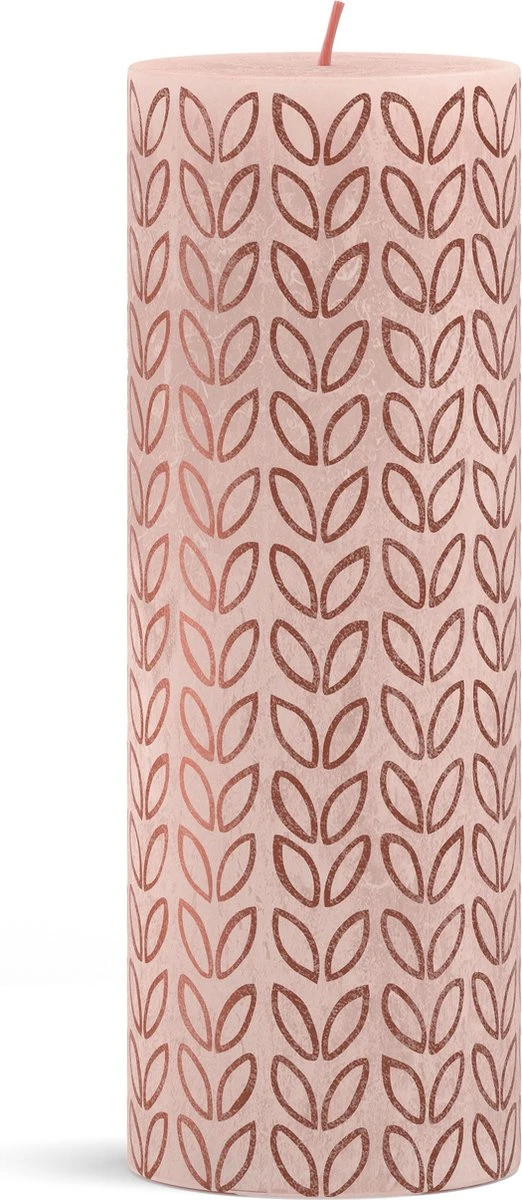 Bolsius - Rustieke Kaars - 4 Stuks - Licht Roze Met Print - 19cm - Paasdecoratie 5 Bolsius - Rustieke Kaars - 4 Stuks - Licht Roze Met Print - 19cm - Paasdecoratie - Afbeelding 3