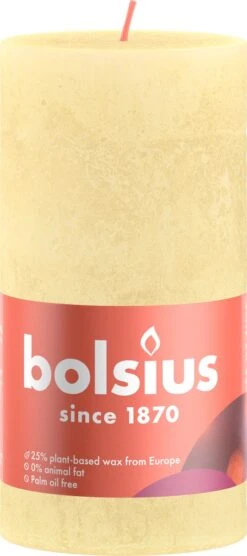 Bolsius - Rustieke Kaars - 4 Stuks - Licht Geel - 13cm - Paasdecoratie -Bolsius 533x1200 1