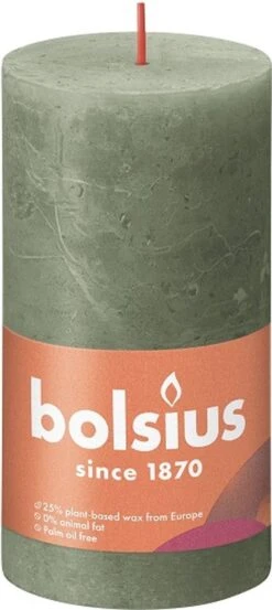Bolsius - Rustieke Kaars - 4 Stuks - Olijf Groen - 13cm 9 Bolsius - Rustieke Kaars - 4 Stuks - Olijf Groen - 13cm -Bolsius 536x1200