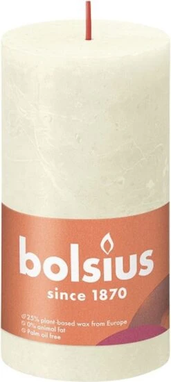 Bolsius - Rustieke Kaars - 4 Stuks - Ivoor - 13cm - Paasdecoratie -Bolsius 539x1200