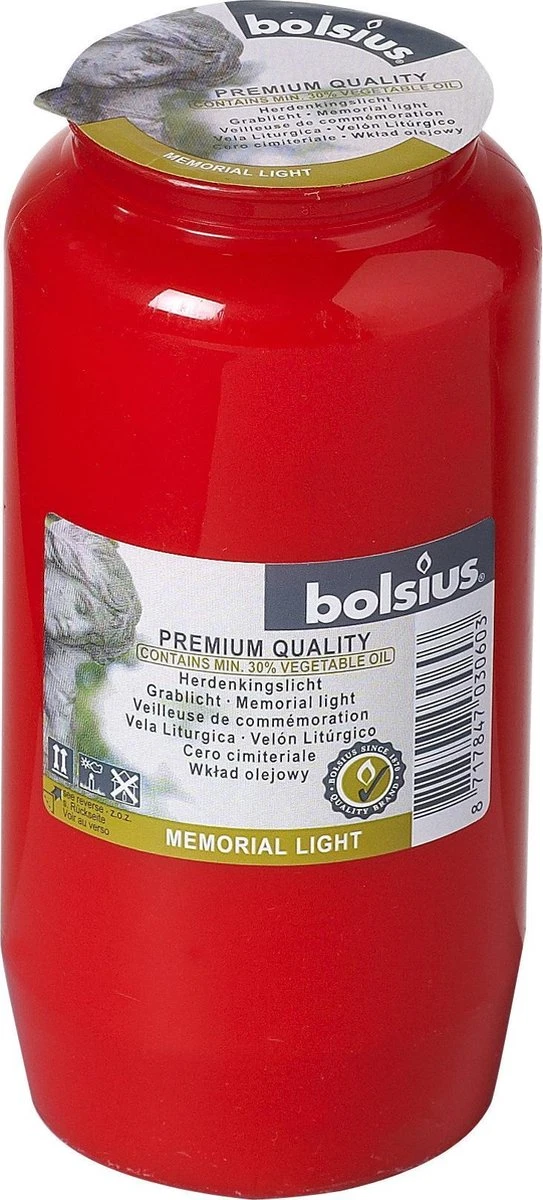 4 Stuks Bolsius Herdenkingslicht Compo Nr.7 Rood 3 4 Stuks Bolsius Herdenkingslicht Compo Nr.7 Rood