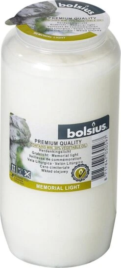 4 Stuks Bolsius Herdenkingslicht Compo Nr.7 Wit