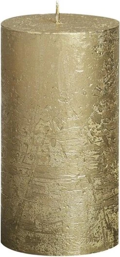 Bolsius Stompkaars Stompkaars 130/68 Rustiek Metallic Goud