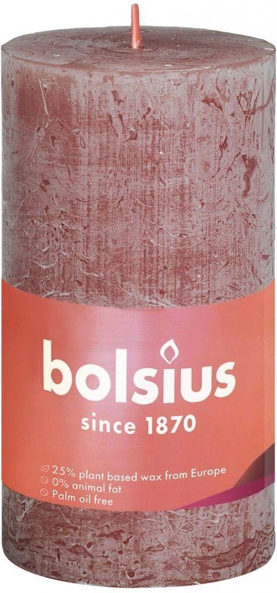 Bolsius Stompkaars Suede Brown Ø50 Mm - Hoogte 10 Cm - Roodbruin - 30 Branduren 3 Bolsius Stompkaars Suede Brown Ø50 Mm - Hoogte 10 Cm - Roodbruin - 30 Branduren