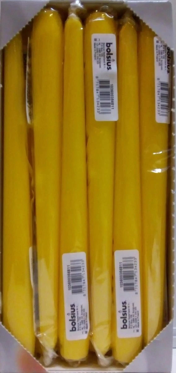 Bolsius Gotische Kaars 245/24 12st Geel 4 Bolsius Gotische Kaars 245/24 12st Geel - Afbeelding 2