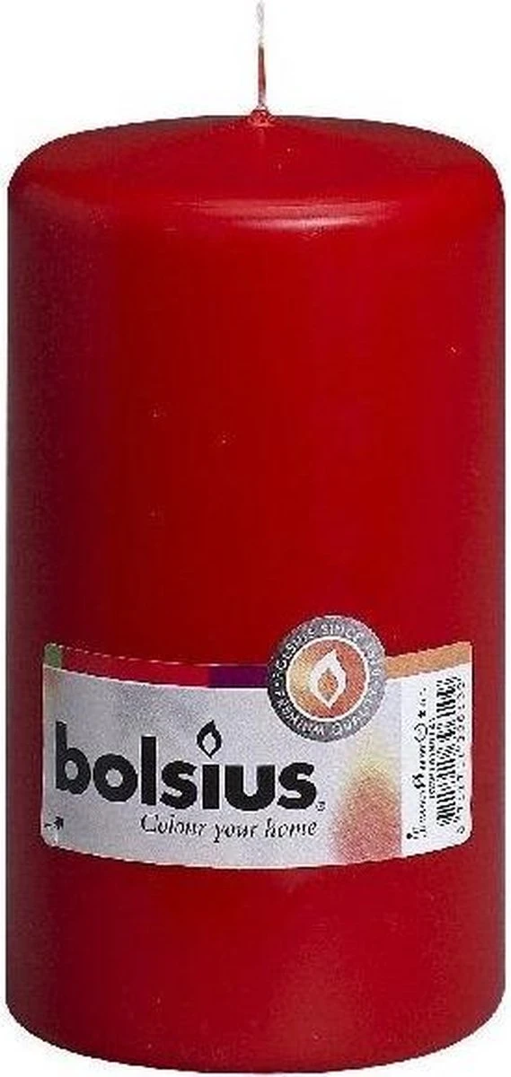 Bolsius Stompkaars 150/80 - Rood (per 8 Stuks) 3 Bolsius Stompkaars 150/80 - Rood (per 8 Stuks)