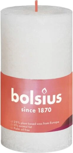 Bolsius Stompkaarsen Shine 8 St Rustiek 100x50 Mm Zacht Parelkleurig -Bolsius 576x1200