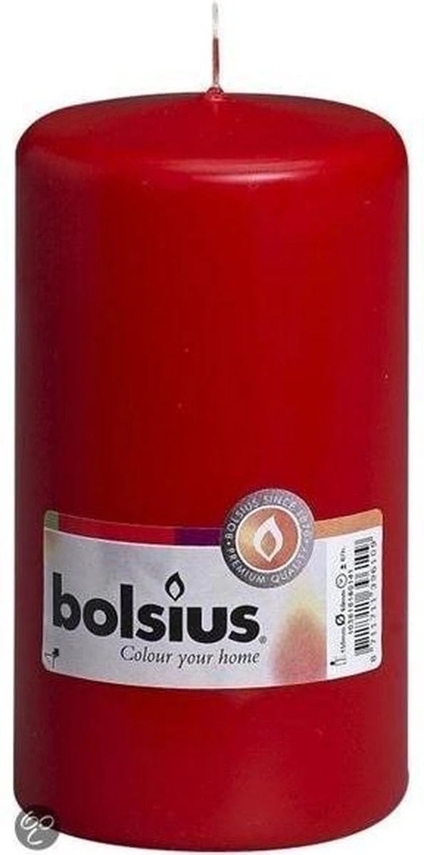 Bolsius Stompkaars 150/80 - Rood (per 8 Stuks) 5 Bolsius Stompkaars 150/80 - Rood (per 8 Stuks) - Afbeelding 3