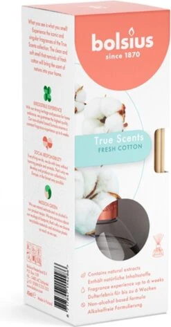 6 Stuks Bolsius Geurstokjes Fris Linnengoed - Fresh Cotton Geurverspreiders 45 Ml True Freshness