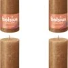 Bolsius Stompkaarsen Shine 4 St Rustiek 190x68 Mm Spice Brown -Bolsius 672x1200