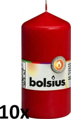 Bolsius Stompkaars Rood 120/60 10 X 1ST - Voordeelverpakking -Bolsius 719x1200
