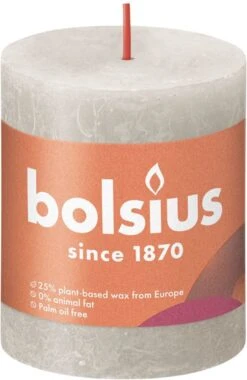 Bolsius Stompkaars Sandy Grey Ø100 Mm - Hoogte 10 Cm - Zandgrijs - 62 Branduren 9 Bolsius Stompkaars Sandy Grey Ø100 Mm - Hoogte 10 Cm - Zandgrijs - 62 Branduren -Bolsius 781x1200