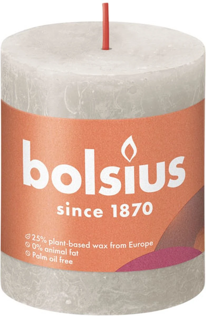 Bolsius Stompkaars Sandy Grey Ø100 Mm - Hoogte 10 Cm - Zandgrijs - 62 Branduren 6 Bolsius Stompkaars Sandy Grey Ø100 Mm - Hoogte 10 Cm - Zandgrijs - 62 Branduren - Afbeelding 4