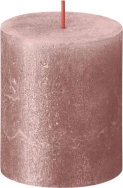 Bolsius Stompkaarsen Shimmer 4 St Rustiek 80x68 Mm Roze -Bolsius 787x1200 1