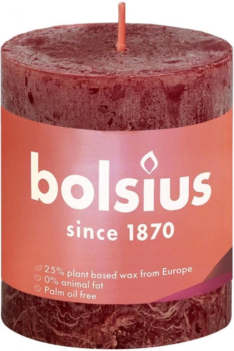 Bolsius Rustiek Stompkaars 80/68 VRD 3 Bolsius Rustiek Stompkaars 80/68 VRD