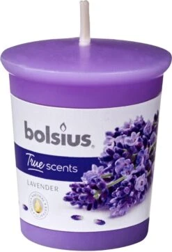 Bolsius 3 Stuks Votive 53/45 Rond True Scents Lavendel