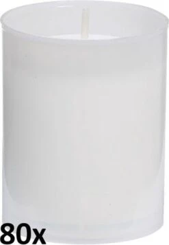 80 Stuks Bolsius ReLight Kaars In Witte Houder 64/50 (24 Uur)