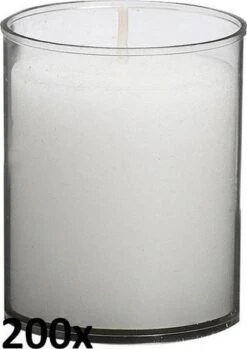 200 Stuks Bolsius ReLight Kaars In Transparante Houder 55/42 (16 Uur)