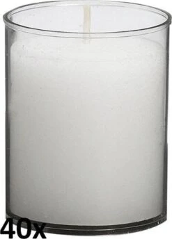 40 Stuks Bolsius ReLight Kaars In Transparante Houder 55/42 (16 Uur)