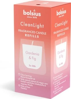Bolsius - CleanLight - 12 Gegeurde Navullingen - Gardenia & Fig - Navulbare Geurkaarsen -Bolsius 867x1200