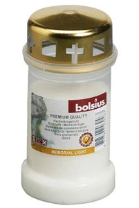 Bolsius Herdenkingslicht Wit Nr 3 Met Deksel 50 Uur 12 Stuks
