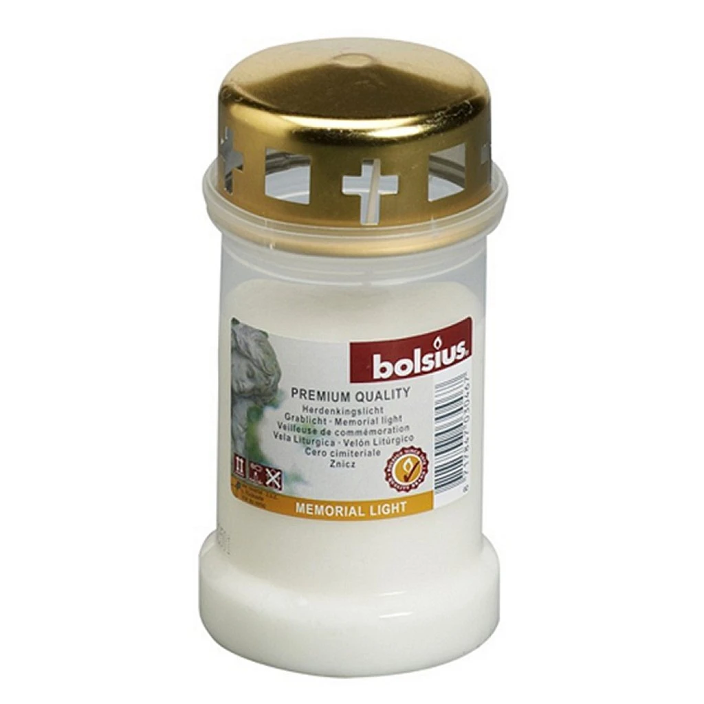 Bolsius Herdenkingslicht Det Deksel Crème/Goud 12 Stuks 3 Bolsius Herdenkingslicht Det Deksel Crème/Goud 12 Stuks