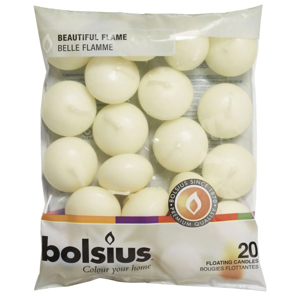 Bolsius Drijfkaarsen 20 Stuks Wit 3 Bolsius Drijfkaarsen 20 Stuks Wit