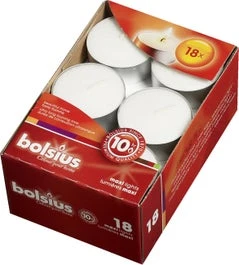 Bolsius Waxinelichten Wit 10 Uur 18 Stuks
